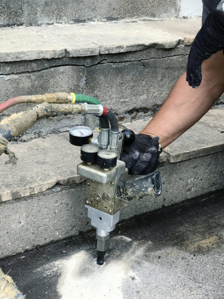 Mudjacking Mud Jacking Foam Injection Repair for Concrete Cement Sidewalk